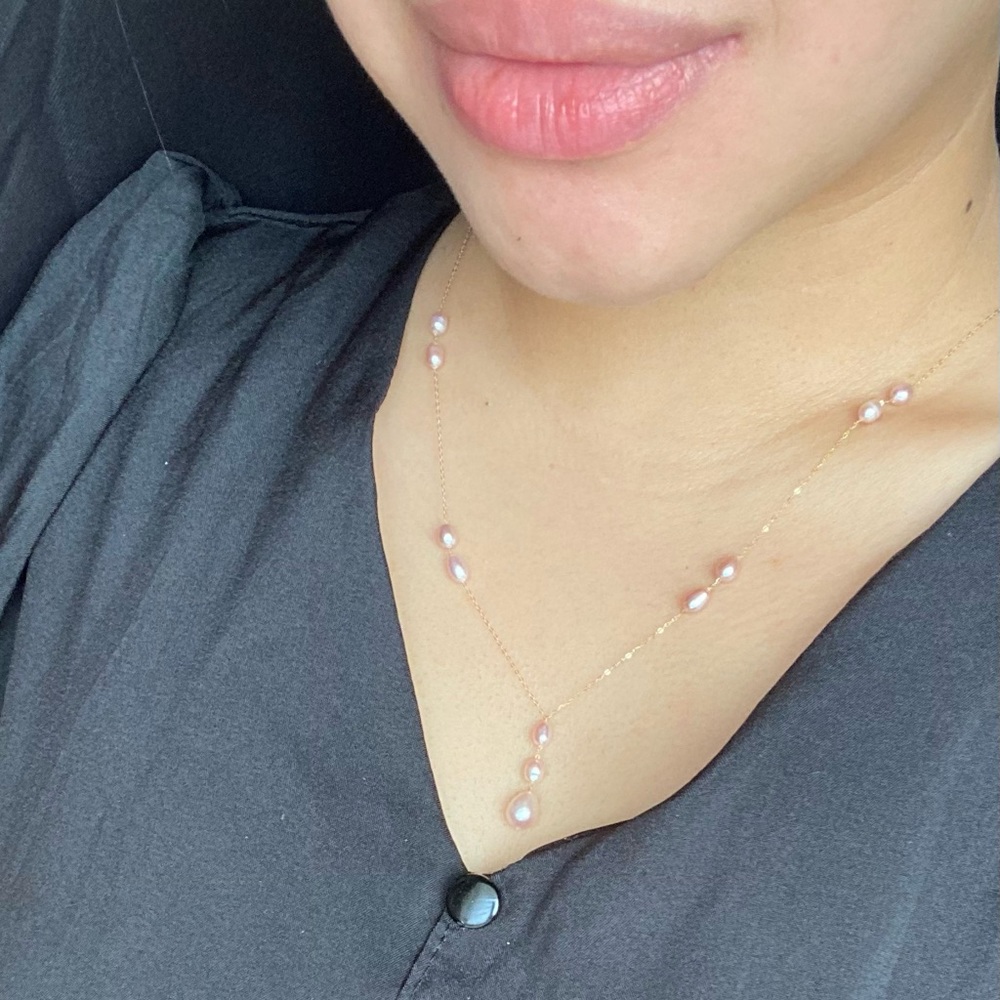 18 Karat gold w/ fresh water pearls